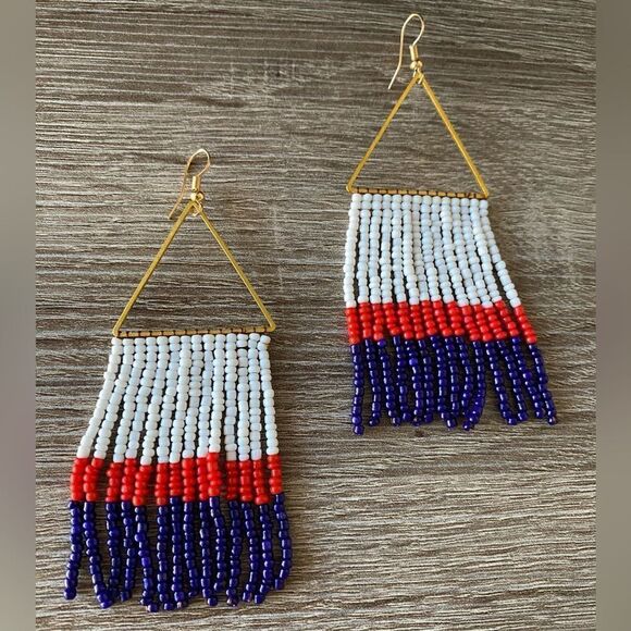 Bohemian drop earrings M139 - Picture 3 of 4